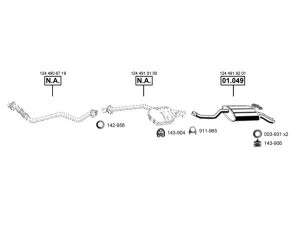 ASMET ME012085 išmetimo sistema 
 Išmetimo sistema -> Išmetimo sistema, visa