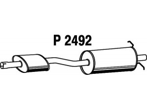 FENNO P2492 vidurinis duslintuvas 
 Išmetimo sistema -> Duslintuvas
1475257