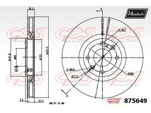 MAXTECH 875649.6880 stabdžių diskas 
 Stabdžių sistema -> Diskinis stabdys -> Stabdžių diskas
4249 64, 4249 80, 4249 81, 4249 86