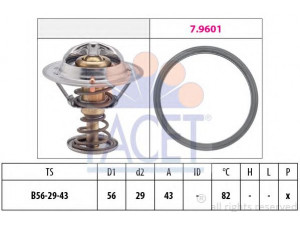 FACET 7.8339 termostatas, aušinimo skystis 
 Aušinimo sistema -> Termostatas/tarpiklis -> Thermostat
MD-310106