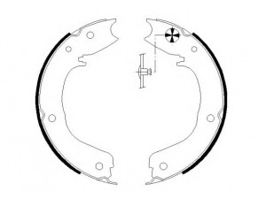 HELLA PAGID 8DA 355 050-701 stabdžių trinkelių komplektas, stovėjimo stabdis 
 Stabdžių sistema -> Rankinis stabdys
MN102645, MN150861, MN186248, MR535718