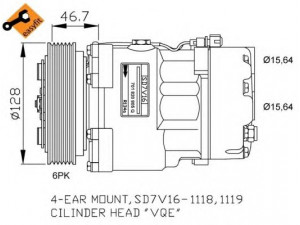 NRF 32680G kompresorius, oro kondicionierius 
 Oro kondicionavimas -> Kompresorius/dalys
701820805Q, 701820805R