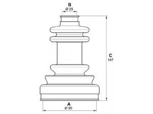 OPEN PARTS SJK7146.00 gofruotoji membrana, kardaninis velenas 
 Ratų pavara -> Gofruotoji membrana
329342, 329397, 0095669097, 95669097