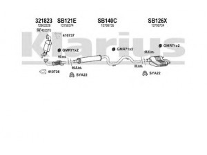 KLARIUS 750188U išmetimo sistema 
 Išmetimo sistema -> Išmetimo sistema, visa