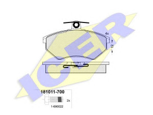 ICER 181011-700 stabdžių trinkelių rinkinys, diskinis stabdys 
 Techninės priežiūros dalys -> Papildomas remontas
357 698 151 B, 8A0 698 151 C, 357 698 151 B