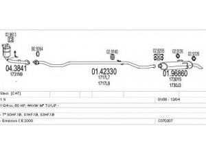 MTS C070207001141 išmetimo sistema 
 Išmetimo sistema -> Išmetimo sistema, visa