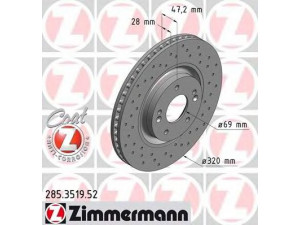 ZIMMERMANN 285.3519.52 stabdžių diskas 
 Dviratė transporto priemonės -> Stabdžių sistema -> Stabdžių diskai / priedai
51712-2T100