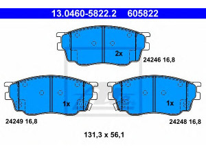 ATE 13.0460-5822.2 stabdžių trinkelių rinkinys, diskinis stabdys 
 Techninės priežiūros dalys -> Papildomas remontas
G2YD-33-23Z, GJYA-33-23ZA, GJYA-33-23ZB
