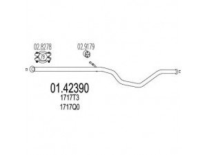 MTS 01.42390 išleidimo kolektorius 
 Išmetimo sistema -> Išmetimo vamzdžiai
1717Q0, 1717T3