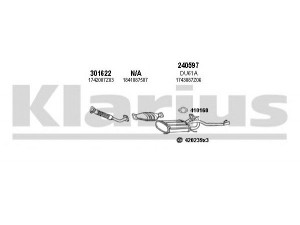 KLARIUS 670002E išmetimo sistema 
 Išmetimo sistema -> Išmetimo sistema, visa