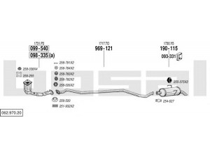 BOSAL 062.970.20 išmetimo sistema 
 Išmetimo sistema -> Išmetimo sistema, visa