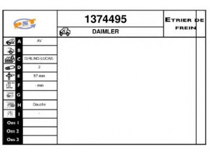 SNRA 1374495 stabdžių apkaba