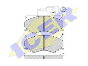 ICER 141421 stabdžių trinkelių rinkinys, diskinis stabdys 
 Techninės priežiūros dalys -> Papildomas remontas
190 6430