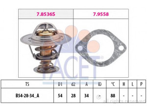 FACET 7.8536 termostatas, aušinimo skystis 
 Aušinimo sistema -> Termostatas/tarpiklis -> Thermostat