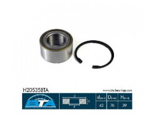 BTA H20535BTA rato guolio komplektas 
 Ašies montavimas/vairavimo mechanizmas/ratai -> Rato stebulė/montavimas -> Rato guolis
52710-26510, 52710-26530