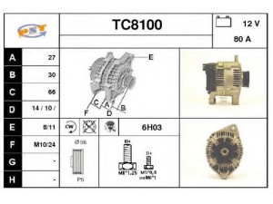 SNRA TC8100 kintamosios srovės generatorius