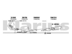 KLARIUS 721056U išmetimo sistema