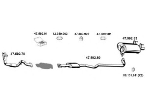EBERSPÄCHER 472021 išmetimo sistema 
 Išmetimo sistema -> Išmetimo sistema, visa