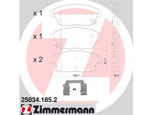 ZIMMERMANN 25034.185.2 stabdžių trinkelių rinkinys, diskinis stabdys 
 Techninės priežiūros dalys -> Papildomas remontas
1605178, 1605263, 542115, 605135