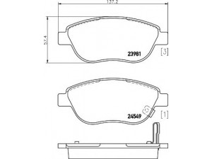 HELLA 8DB 355 013-371 stabdžių trinkelių rinkinys, diskinis stabdys 
 Techninės priežiūros dalys -> Papildomas remontas
68190118AA, 77366481, 1605354, 93169175