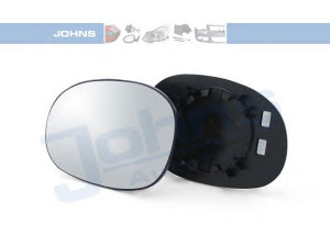 JOHNS 23 07 37-80 veidrodėlio stiklas, išorinis veidrodėlis 
 Kėbulas -> Keleivių kabina -> Veidrodėlis
00008151GA, 8151 GA