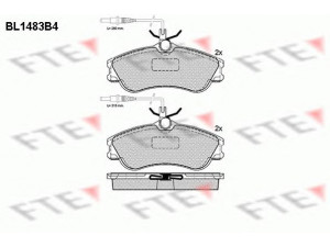FTE BL1483B4 stabdžių trinkelių rinkinys, diskinis stabdys 
 Techninės priežiūros dalys -> Papildomas remontas
425155, 425154