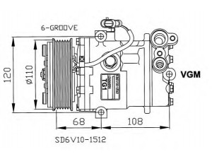 NRF 32230G kompresorius, oro kondicionierius 
 Oro kondicionavimas -> Kompresorius/dalys
13106850, 13197538, 4706817, 6854055