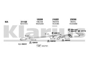 KLARIUS 930497E išmetimo sistema 
 Išmetimo sistema -> Išmetimo sistema, visa