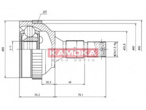 KAMOKA 6484 jungčių komplektas, kardaninis velenas 
 Ratų pavara -> Sujungimai/komplektas
95656495