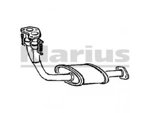 KLARIUS 210071 priekinis duslintuvas 
 Išmetimo sistema -> Duslintuvas
1009254, 5029004, 6493590, 6717202