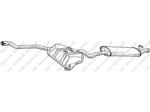 BOSAL 287-143 galinis duslintuvas 
 Išmetimo sistema -> Duslintuvas
7 610 385