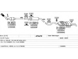 MTS C380850020283 išmetimo sistema 
 Išmetimo sistema -> Išmetimo sistema, visa