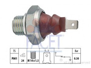 FACET 7.0023 alyvos slėgio jungiklis 
 Variklis -> Variklio elektra
3 240 239, 3 248 349, 12 52 506