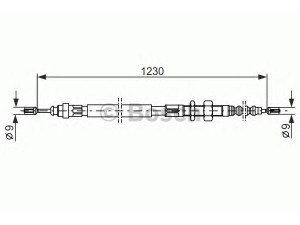 BOSCH 1 987 477 490 trosas, stovėjimo stabdys 
 Stabdžių sistema -> Valdymo svirtys/trosai
96 026 873, 96 026 873
