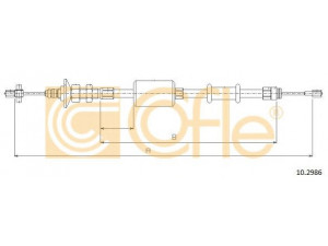 COFLE 10.2986 sankabos trosas 
 Dviratė transporto priemonės -> Kabeliai ir tachometro velenaai -> Sankabos trosas
7700795943, 7700804476