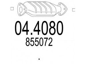 MTS 04.4080 katalizatoriaus keitiklis 
 Išmetimo sistema -> Katalizatoriaus keitiklis
855072