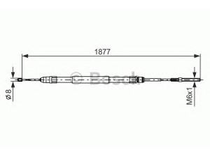 BOSCH 1 987 477 694 trosas, stovėjimo stabdys 
 Stabdžių sistema -> Valdymo svirtys/trosai
34 40 1 166 237, 34 41 1 162 999