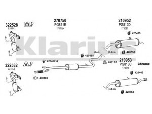 KLARIUS 631258E išmetimo sistema 
 Išmetimo sistema -> Išmetimo sistema, visa
