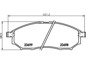 HELLA PAGID 8DB 355 013-141 stabdžių trinkelių rinkinys, diskinis stabdys 
 Techninės priežiūros dalys -> Papildomas remontas
41060CC090, 41060EB325, D10601MF0A