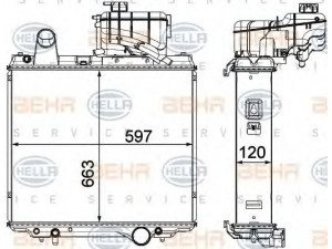 HELLA 8MK 376 903-021 radiatorius, variklio aušinimas 
 Aušinimo sistema -> Radiatorius/alyvos aušintuvas -> Radiatorius/dalys
AL 17 6125, AL 17 9273, AL 18 1231