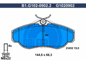 GALFER B1.G102-0902.2 stabdžių trinkelių rinkinys, diskinis stabdys 
 Techninės priežiūros dalys -> Papildomas remontas
SFP000210, SFP100460, SFP100480