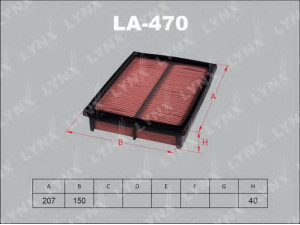 LYNXauto LA-470 oro filtras 
 Techninės priežiūros dalys -> Techninės priežiūros intervalai
B593-13-Z40, B593-13-Z409A, V9112-E009