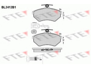 FTE BL2412B1 stabdžių trinkelių rinkinys, diskinis stabdys 
 Techninės priežiūros dalys -> Papildomas remontas
357 698 151 C