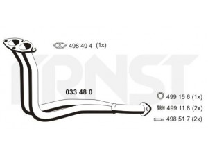 ERNST 033480 išleidimo kolektorius
8 54 187, 8 54 203, 8 54 381, 90409296