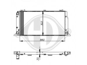 DIEDERICHS 8502562 radiatorius, variklio aušinimas 
 Aušinimo sistema -> Radiatorius/alyvos aušintuvas -> Radiatorius/dalys
443121253E, 811121253A, 811121253E