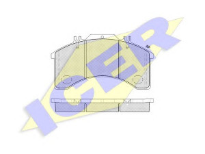 ICER 151042 stabdžių trinkelių rinkinys, diskinis stabdys 
 Techninės priežiūros dalys -> Papildomas remontas
190 6170, 485 691 1