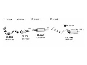 ASSO ART2705 išmetimo sistema 
 Išmetimo sistema -> Išmetimo sistema, visa