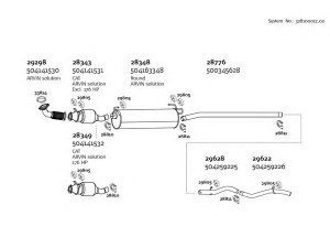DINEX 328100017_02 išmetimo sistema 
 Išmetimo sistema -> Išmetimo sistema, visa