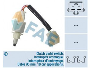 FAE 24604 stabdžių žibinto jungiklis 
 Stabdžių sistema -> Stabdžių žibinto jungiklis
47 06 296, 37740-80G10-000, 9 213 767