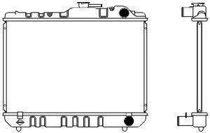 SAKURA  Automotive 1460-0104 radiatorius, variklio aušinimas